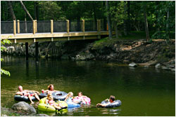 Tubing in Ludington State Park.