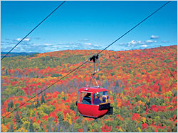 A gondola on Lutsen Mountains.