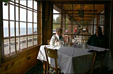 The restaurant at Lutsen lodge.