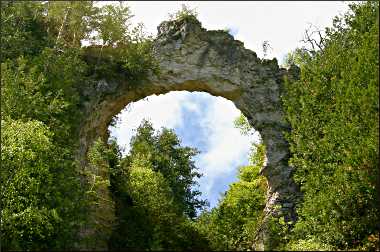 Arch Rock on Mackinac Island.