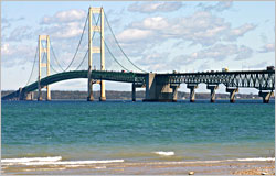 The Mackinac Bridge.