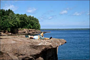 The rocks of Big Bay State Park.