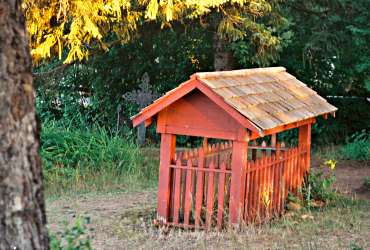 A spirit house on Madeline Island.