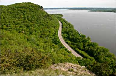 The view from Maiden Rock Bluff.