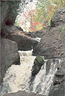 Long Slide Falls is northeast Wisconsin's steepest at 50 fee