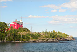The lighthouse in Marquette.