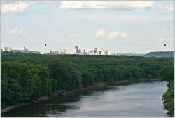 View from the Mendota Bridge.