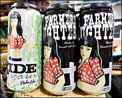 Lucette Brewing's tall cans.