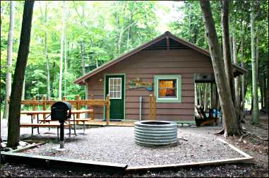 The mini-cabin at Leelanau State Park.
