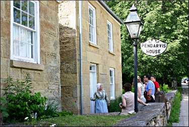 A tour group at Pendarvis.