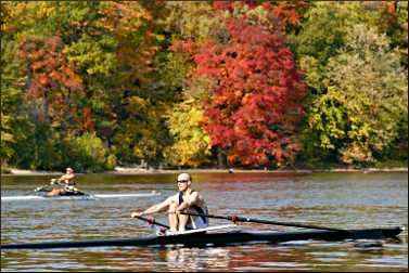 Rowing on the Mississippi.