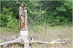 A memorial to Minnesota River Valley settlers.