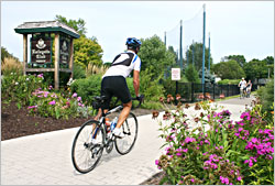 Passing the Lafayette Club on the Dakota Rail Trail.