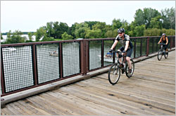 A bridge on the Dakota Rail Trail.