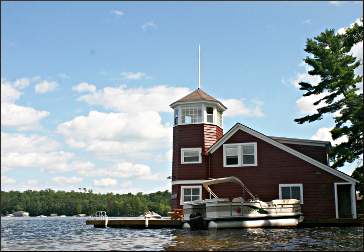 Eage's Nest boathouse.