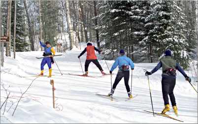 Skate-skiers at Minocqua Winter Park.