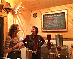 Taproom of Moose Lake Brewing.