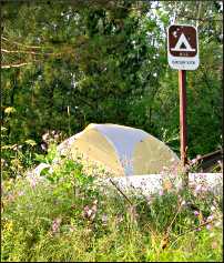 A group campsite on the Namekagon River.