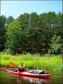 Kayaking on the Namekagon River.