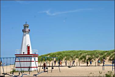 The beach in New Buffalo, Mich.