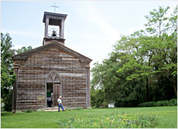 Father Mazzuchelli's church in New Diggings.