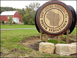 Sign at New Glarus Brewing.