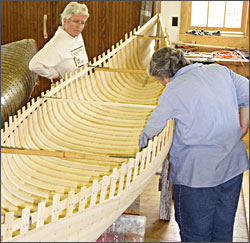 Building a boat in Grand Marais.