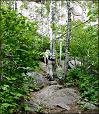 A hiker in Minnesota.