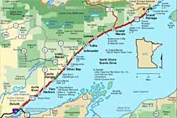 North Shore Scenic Drive map.