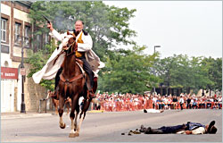 Jesse James reenactment in Northfield.