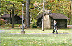 The cabins of White Pines Inn.