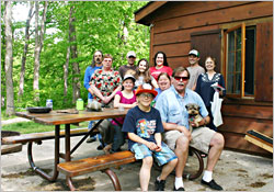 A family reunion at a state park.