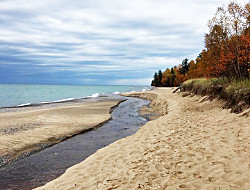 A beach in Beaver Basin Wilderness.