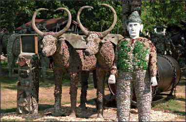 Sculptures in Wisconsin Concrete Park.