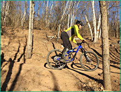 Mountain biking in Duluth.