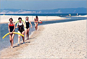 Swimmers on Michigan's Platte River.