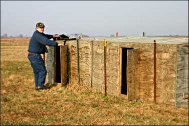 A prairie chicken viewing blind.