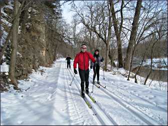 Skiers on the Harmony-Preston Valley trail.