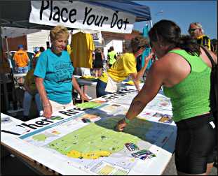 A map of riders on RAGBRAI.