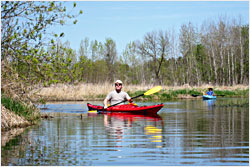 Paddling on Rice Creek.