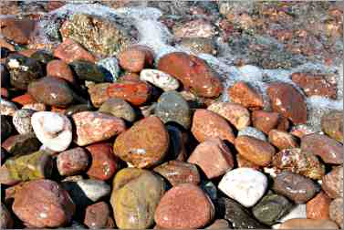 stones on Lake Superior shore