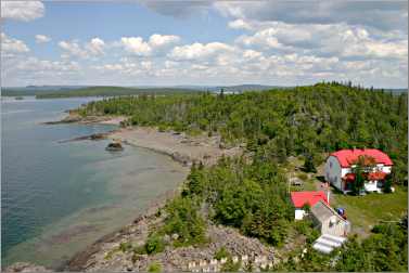 The view from Battle Island lighthouse.