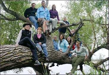 Rovers in a tree in Morris.