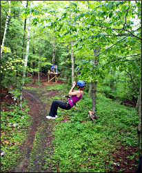 Gravity Trails zipline in Door County.