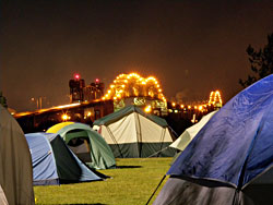 Bike campground at the Soo Locks.