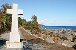 Father Baraga's cross in Schroeder.