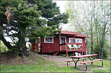 
At Lamb's Resort, guests of this cabin face the Cross River waterfall.
