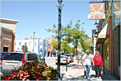 Shopping in downtown Sheboygan.