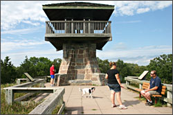 Mount Tom tower at Sibley State Park.