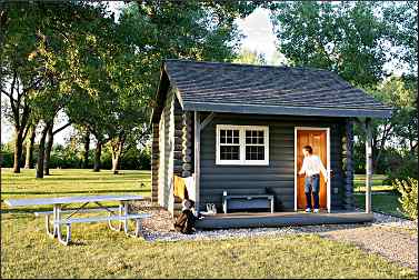 A camper cabin in a state park.